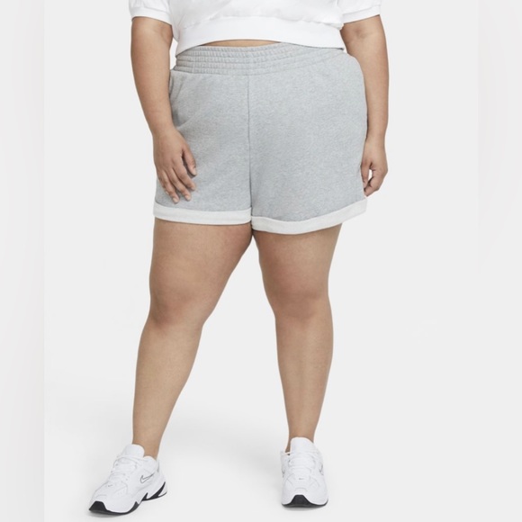 NWT Nike Women’s Plus Size French Terry Shorts - Picture 1 of 9